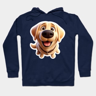 Happy Labrador Pup cartoon Hoodie